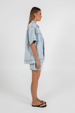 LAUNCHING 19.10 - Veira Denim Shirt - Light Mineral Wash