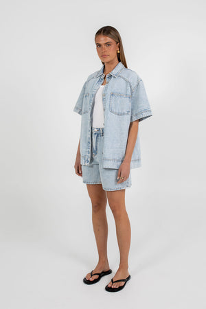 LAUNCHING 19.10 - Veira Denim Shirt - Light Mineral Wash
