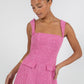 Ursilla Mini Dress - Pink Tweed Knit