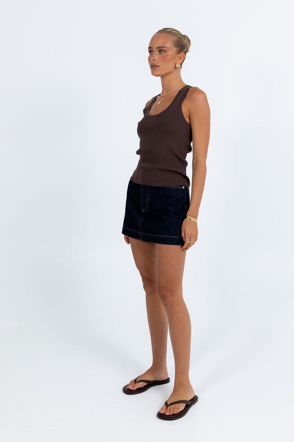 Niamh Tank Top - Chocolate