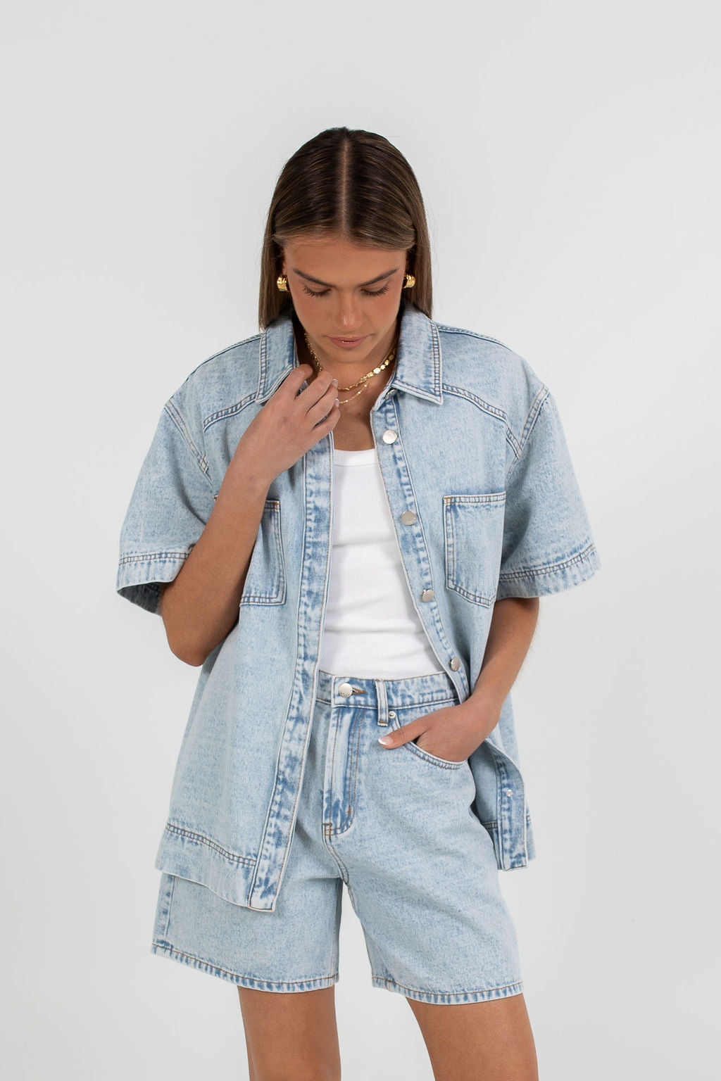 Veira Denim Shirt Light Mineral Wash