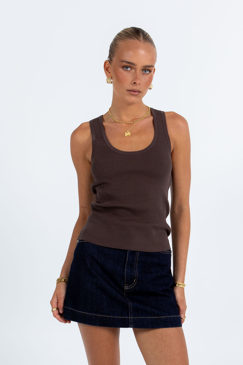 Niamh Tank Top - Chocolate