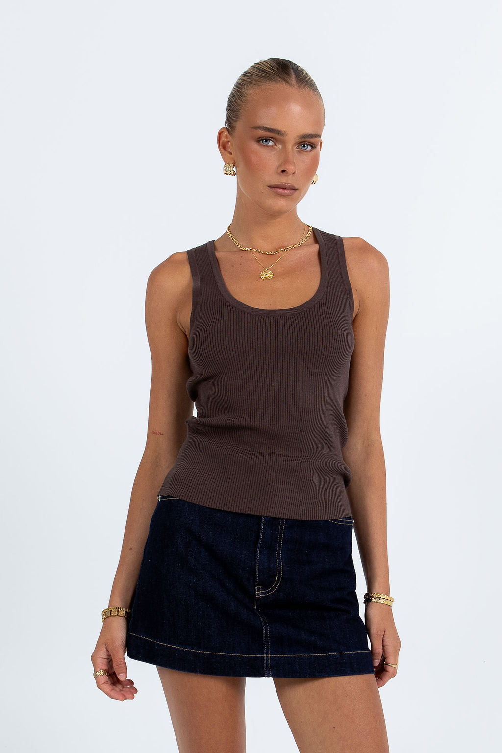 Niamh Tank Top - Chocolate