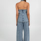 Rumi Denim Top - Dark Mineral Wash