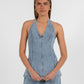 Rumi Denim Top - Dark Mineral Wash