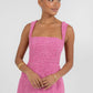 Ursilla Mini Dress - Pink Tweed Knit