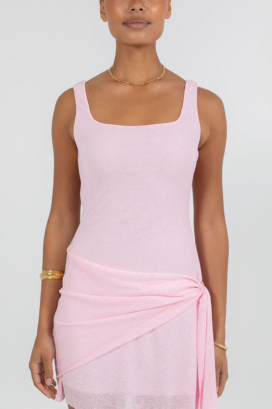 Neva Mini Dress - Baby Pink