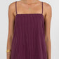 Reina Singlet Top - Plum Pinstripe