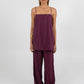 Cerlah Tailored Pants - Plum Pinstripe