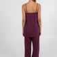 Reina Singlet Top - Plum Pinstripe