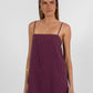 Reina Singlet Top - Plum Pinstripe