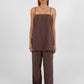 Cerlah Tailored Pants - Chocolate Pinstripe