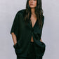 Francesca Shirt - Black Satin