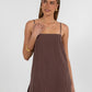 Reina Singlet Top - Chocolate Pinstripe