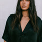 Francesca Shirt - Black Satin