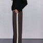 Fiah Relaxed Pants - Chocolate Brown/Cream Stripe