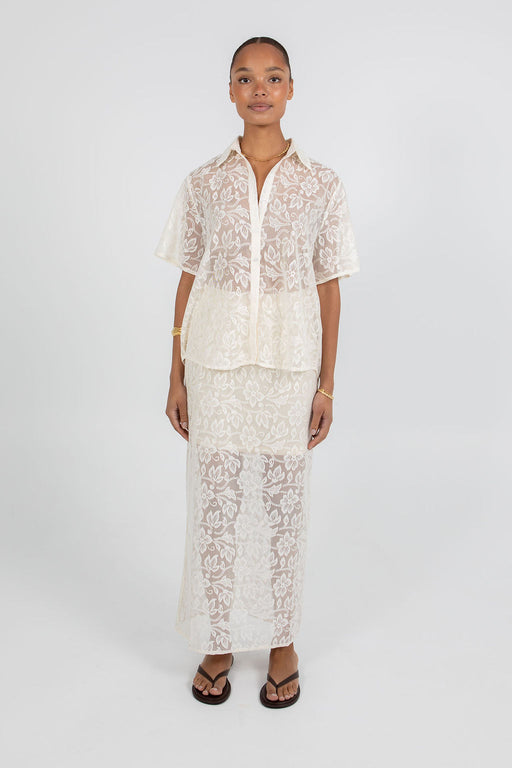 Nelly Lace Skirt - Cream