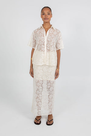 Nelly Lace Skirt - Cream
