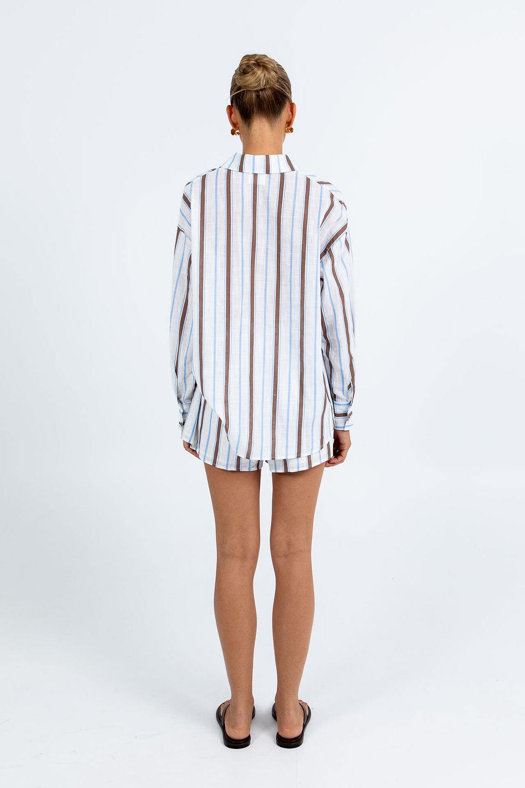 Iyla Set - Chocolate/ Blue Stripe