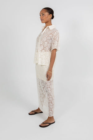 Kalisha Lace Shirt - Cream