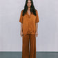 COMING SOON - Eve Relaxed Pants - Caramel Satin