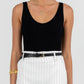 Jolie Skirt - White Pinstripe