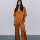 COMING SOON - Eve Relaxed Pants - Caramel Satin