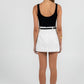 Jolie Skirt - White Pinstripe