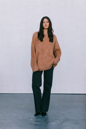 Varsity Knit Jumper - Tan