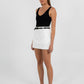 Jolie Skirt - White Pinstripe