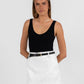 Jolie Skirt - White Pinstripe