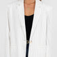 Quade Tailored Blazer - White Pinstripe