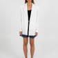 Quade Tailored Blazer - White Pinstripe