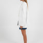 Quade Tailored Blazer - White Pinstripe