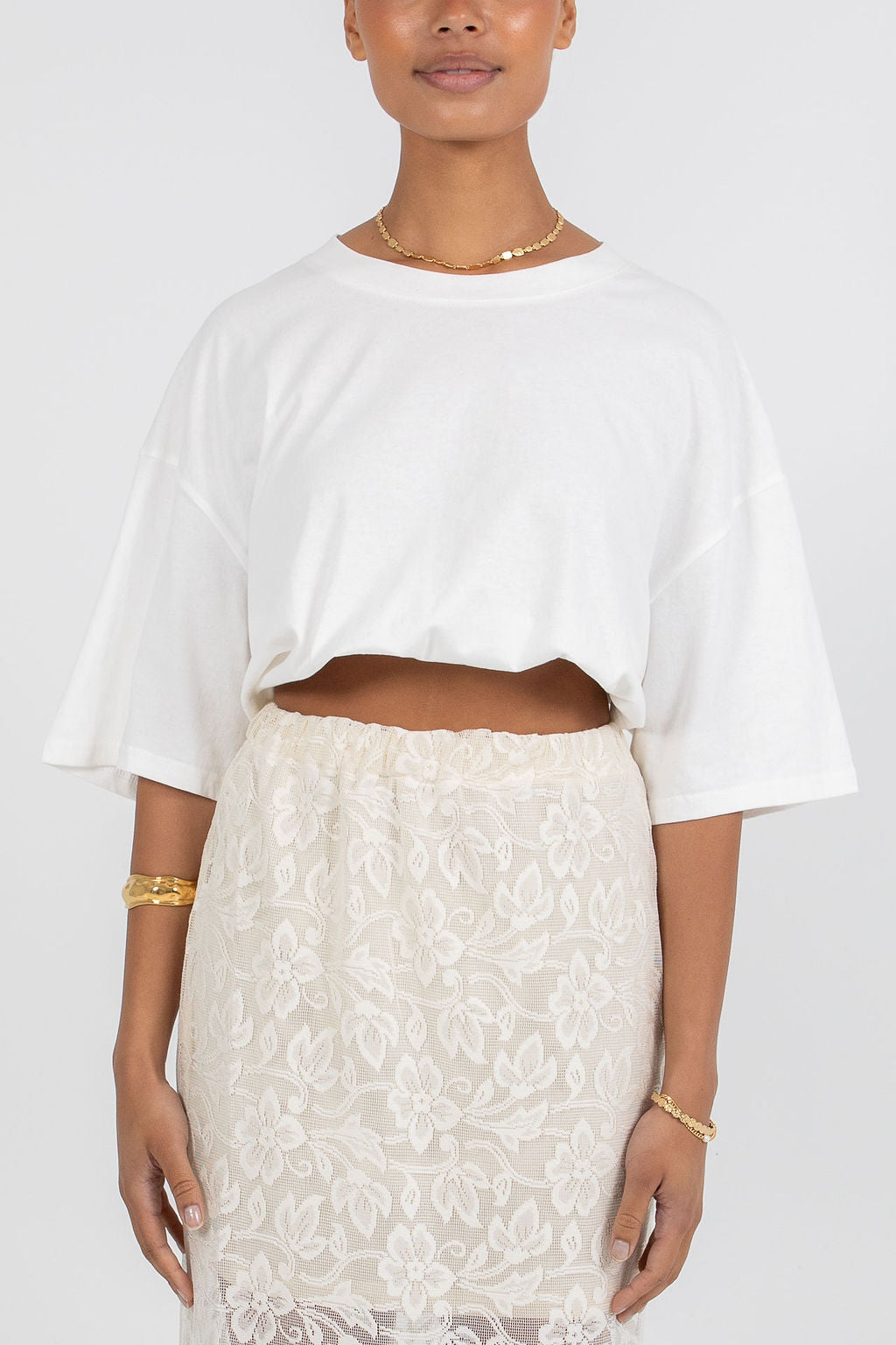 Nelly Lace Skirt Cream