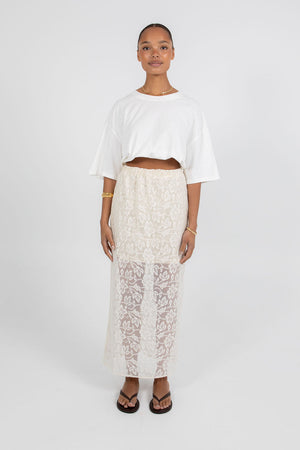 Nelly Lace Skirt - Cream