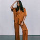 COMING SOON - Eve Relaxed Pants - Caramel Satin