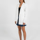 Quade Tailored Blazer - White Pinstripe