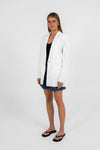 Quade Tailored Blazer - White Pinstripe