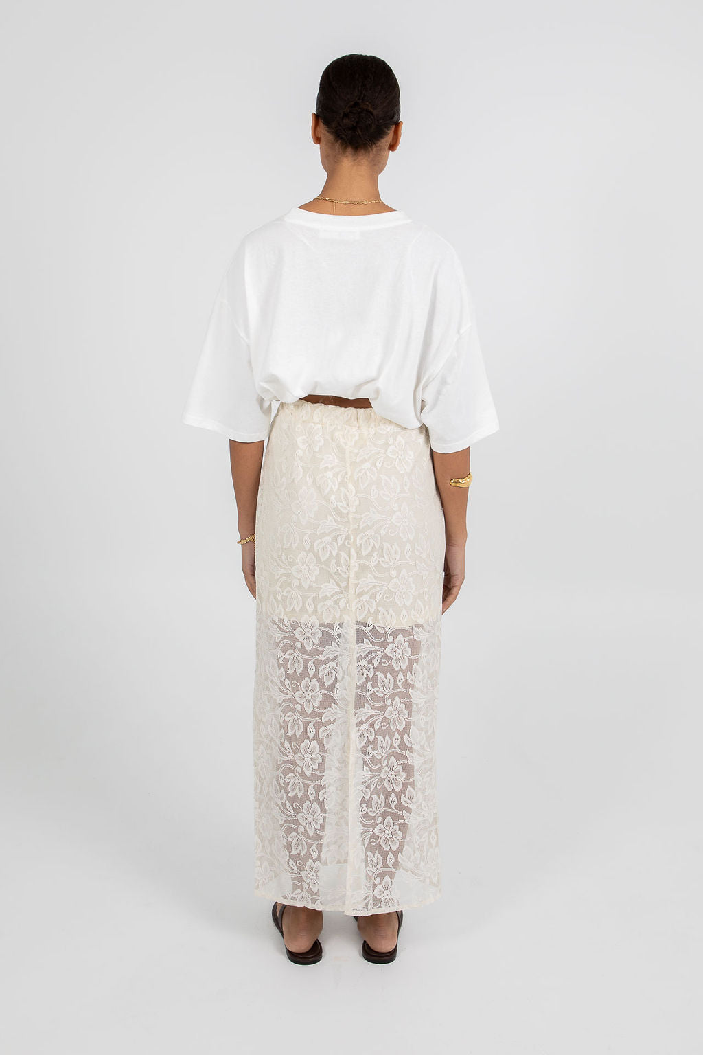 Nelly Lace Skirt Cream