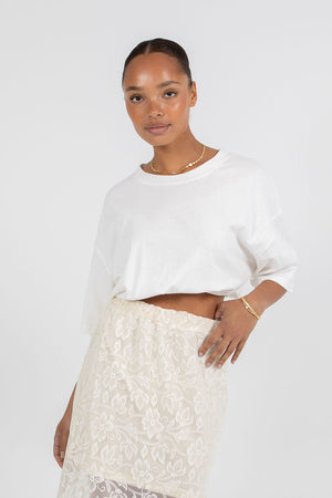 Nelly Lace Skirt - Cream