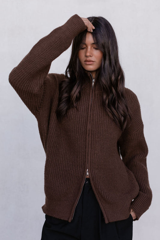 Jai Knit Jumper - Chocolate Brown