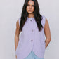 Nadia Knit Vest - Lilac Marle