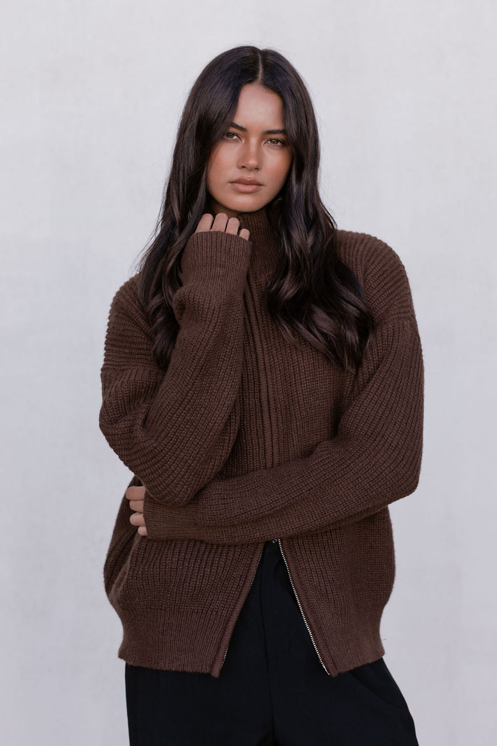 Jai Knit Jumper - Chocolate Brown
