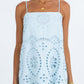 Maia Mini Dress - Powder Blue Sicily Lace