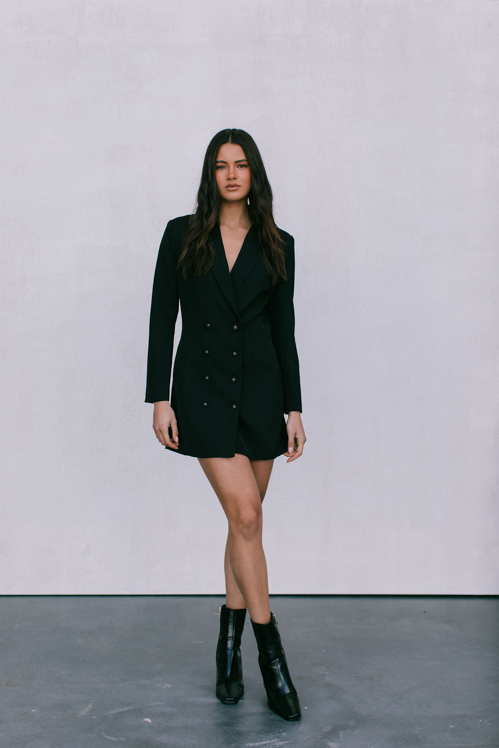 Gunner Mini Blazer Dress - Black