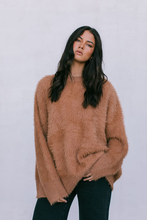 Varsity Knit Jumper - Tan