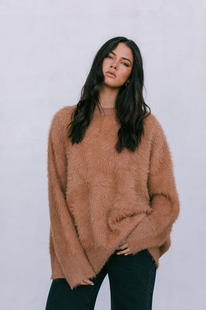 Varsity Knit Jumper - Tan