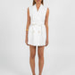 Cullen Mini Blazer Dress - White Pinstripe