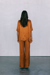 COMING SOON - Francesca Shirt - Caramel Satin